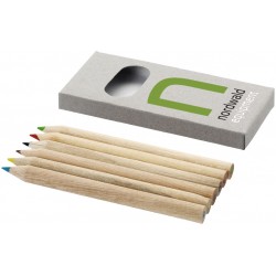 Boite personnalisée avec 6 crayons de couleur