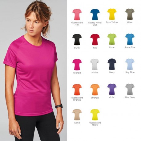 T-shirt de sport publicitaire pour femme.