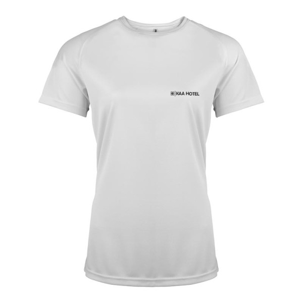 T-shirt de sport publicitaire pour femme.