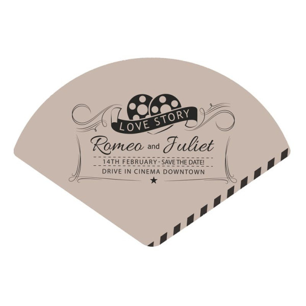 Éventail rigide publicitaire