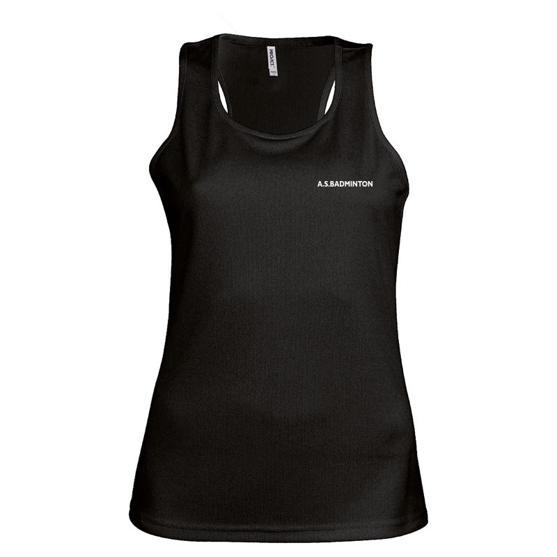 Débardeur de sport pour femme personnalisable. T-shirt sans manche sport