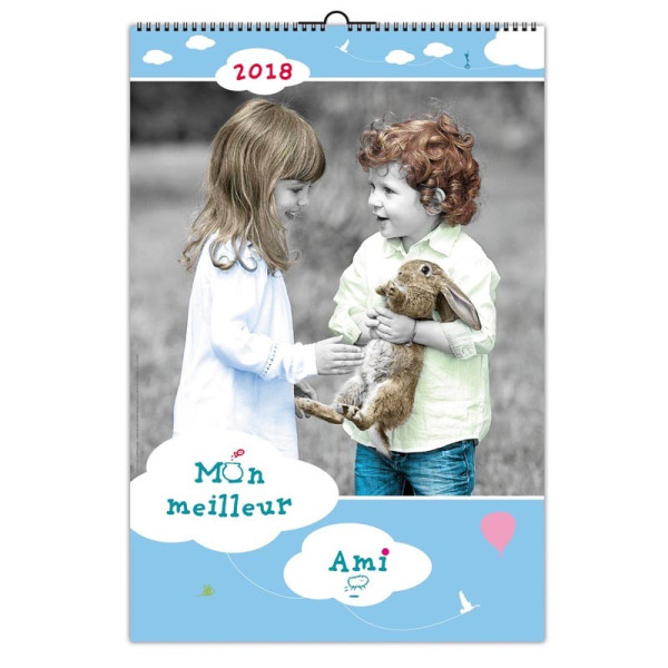 Calendrier illustré publicitaire à spirales