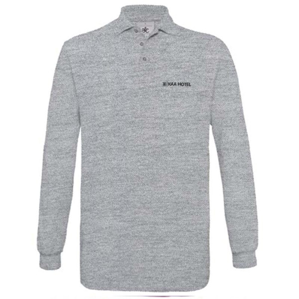 Polo manche longue B&C Safran personnalisé