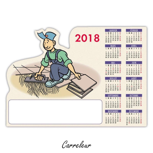 Calendrier magnet métier
