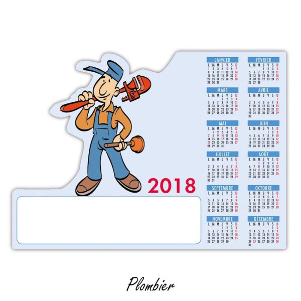 Calendrier magnet métier