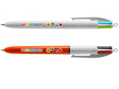 Stylo bic 3 couleurs + 1 fluo personnalisé - Fab France - BIC 4 COLOURS FLUO