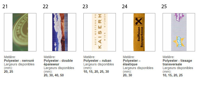 matières lanyards publicitaires