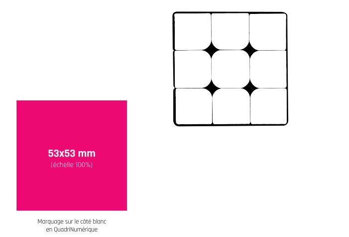 cube casse-tête personnalisé - zone de marquage