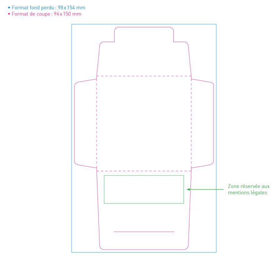 Gabarit pochette préservatif personnalisée