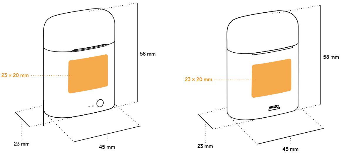 marquage sur les écouteurs sans fil bluetooth "white pair" cadeauweb