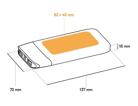gravure logo led lumineux sur batterie publicitaire USB