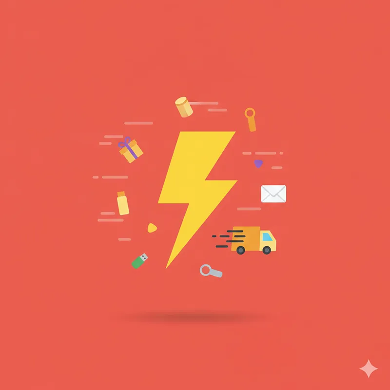 Livraison rapide et express d'objets publicitaires