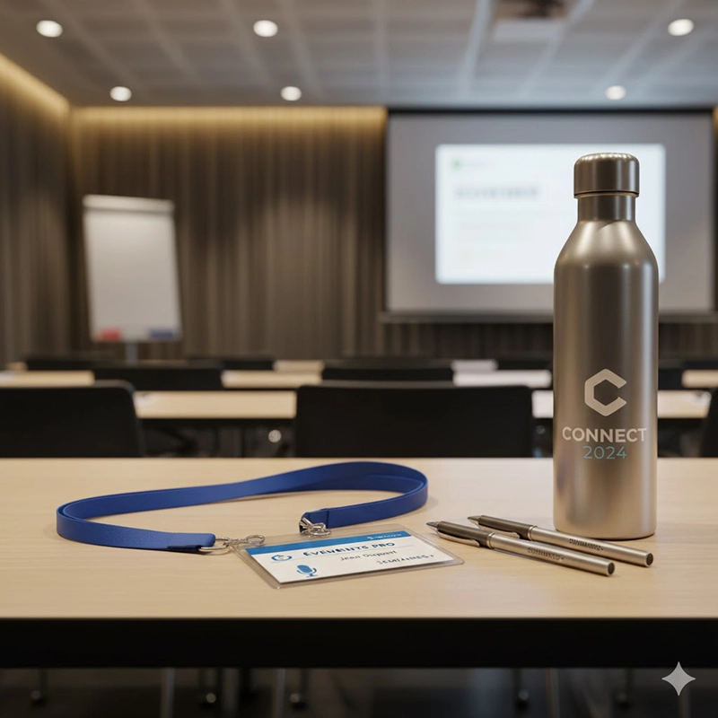 Cadeaux publicitaires pour salons professionnels et séminaires