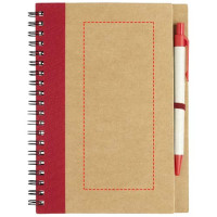 Zone de marquage Position 2 pour Bloc-notes A6 publicitaire avec couverture et papier recyclés