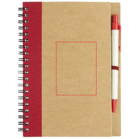 Zone de marquage Position 3 pour Bloc-notes A6 publicitaire avec couverture et papier recyclés