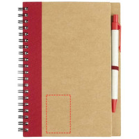 Zone de marquage Position 8 pour Bloc-notes A6 publicitaire avec couverture et papier recyclés