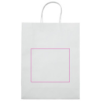 Zone de marquage Position 1 pour Grand sac en papier ECO look personnalisé pour boutique