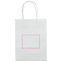 Zone de marquage Position 1 pour Petit sac en papier ECO look personnalisé pour boutique