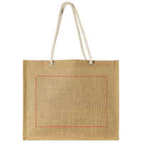 Zone de marquage Position 1 pour Sac shopping en toile de jute