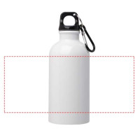 Zone de marquage Position 1 pour Gourde en aluminium personnalisée avec mousqueton 400ml