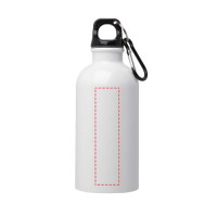 Zone de marquage Position 2 pour Gourde en aluminium personnalisée avec mousqueton 400ml