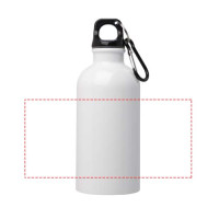 Zone de marquage Position 3 pour Gourde en aluminium personnalisée avec mousqueton 400ml