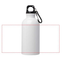 Zone de marquage Position 4 pour Gourde en aluminium personnalisée avec mousqueton 400ml