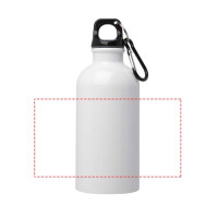 Zone de marquage Position 6 pour Gourde en aluminium personnalisée avec mousqueton 400ml
