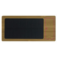 Zone de marquage Position 2 pour Batterie de secours solaire personnalisable en bambou certifié FSC "LEN" 8000mAh