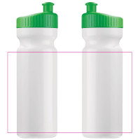Zone de marquage Position 1 pour Bidon de sport personnalisé "Design" 750ml
