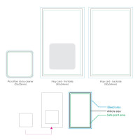 Zone de marquage Position 1 pour Nettoyeur écran microfibre repositionnable - Sticky cleaner personnalisé