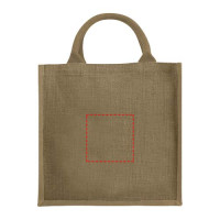 Zone de marquage Position 2 pour Grand sac bicolore 16L publicitaire en toile de jute "Bombay"