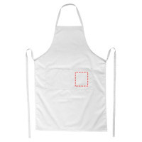 Zone de marquage Position 2 pour Tablier COOKER 240 g/m² publicitaire - 12 couleurs