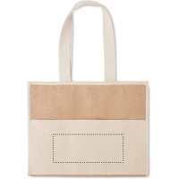 Zone de marquage Position 1 pour Sac isotherme personnalisé coton jute LINAX