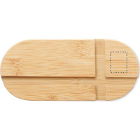 Zone de marquage Position 3 pour Support pour tablette et téléphone personnalisé en bambou "ZEO"