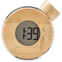 Zone de marquage Position 4 pour Horloge de bureau publicitaire en bambou sans pile