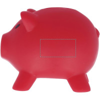 Zone de marquage Position 4 pour Tirelire personnalisée cochon