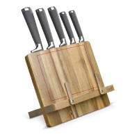 Zone de marquage Position 1 pour Service de 5 couteaux avec support  bois personnalisé pour livre de cuisine ou tablette