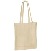Zone de marquage Position 4 pour Tote bag personnalisé coton naturel 140g/m2