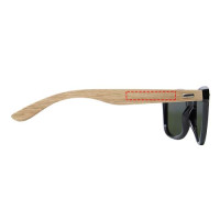 Zone de marquage Position 2 pour Lunettes de soleil en bois de chêne, plastique recyclé et verres miroir personnalisables