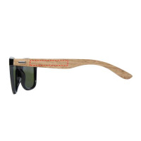 Zone de marquage Position 3 pour Lunettes de soleil en bois de chêne, plastique recyclé et verres miroir personnalisables
