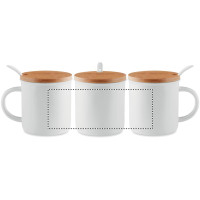 Zone de marquage Position 5 pour Mug porcelaine bambou personnalisé avec cuillère "MIKIA"