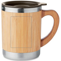Zone de marquage Position 2 pour Mug isotherme inox et bambou personnalisé MIAKA
