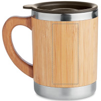 Zone de marquage Position 3 pour Mug isotherme inox et bambou personnalisé MIAKA