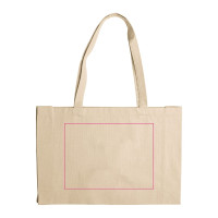 Zone de marquage Position 3 pour Sac shopping personnalisé coton 280 g/m² Oeko-Tex