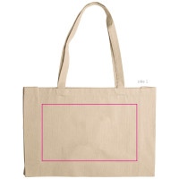 Zone de marquage Position 4 pour Sac shopping personnalisé coton 280 g/m² Oeko-Tex