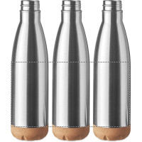 Zone de marquage Position 1 pour Bouteille isotherme Inox et Liège personnalisée CORKY