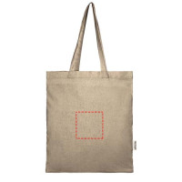 Zone de marquage Position 3 pour Tote bag personnalisé en coton polyester recyclé