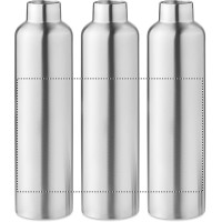 Zone de marquage Position 1 pour Bouteille isotherme TOMAX personnalisée 1 litre avec poignée - Inox et bambou