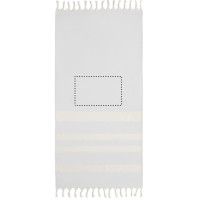 Zone de marquage Position 1 pour Paréo fouta en coton recyclé personnalisé